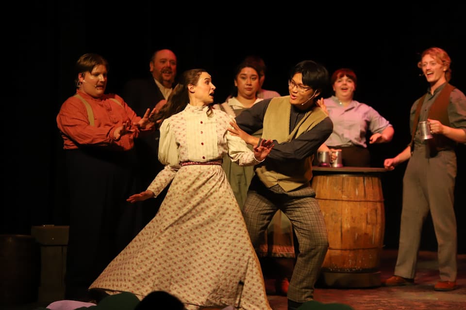 Scene from unsinkable Molly Brown at Riverland Theatre in 2017